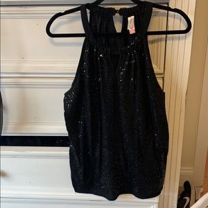 Like New Black Sequined Top